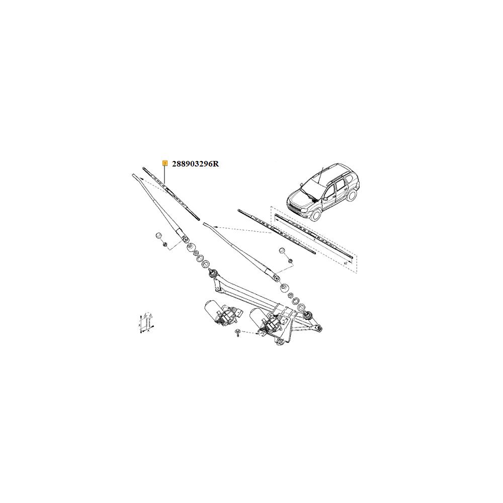STERGATOR PARBRIZ 475 MM STANGA Renault 288903296R