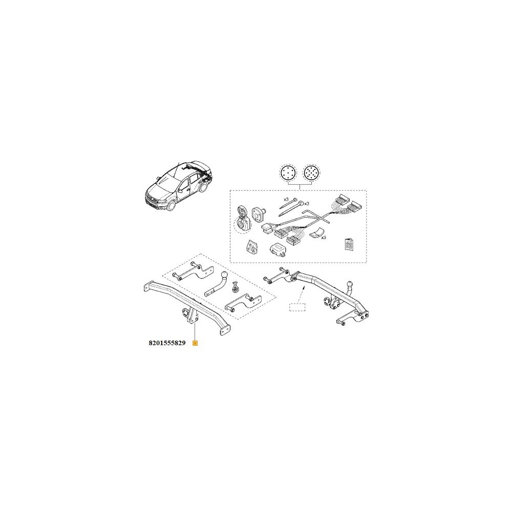 TRAVERSA CARLIG REMORCARE(FARA CUI TRACTARE) Renault 8201555829
