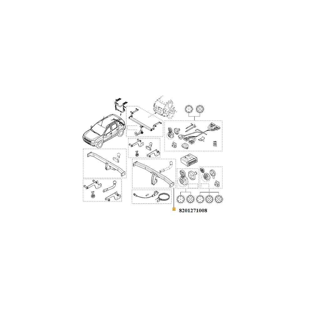 TRAVERSA CARLIG REMORCARE Renault 8201271008