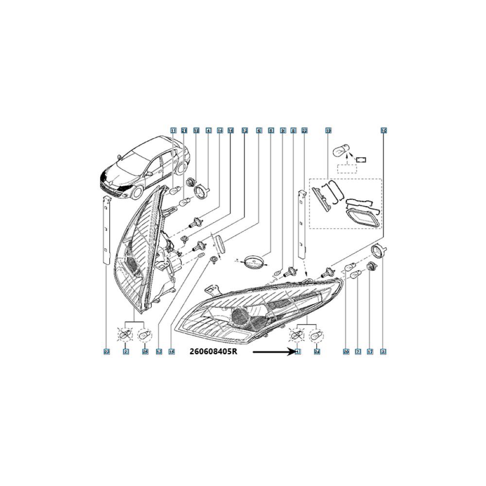 FAR STANGA FINITIE NEAGRA Megane III Renault 260608405R