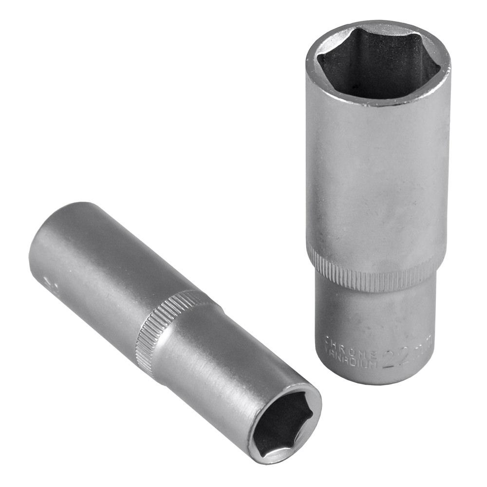 TUBULARA CROMATA HEXAGONALA LUNGA 1/2` 17 MM Jbm 10058