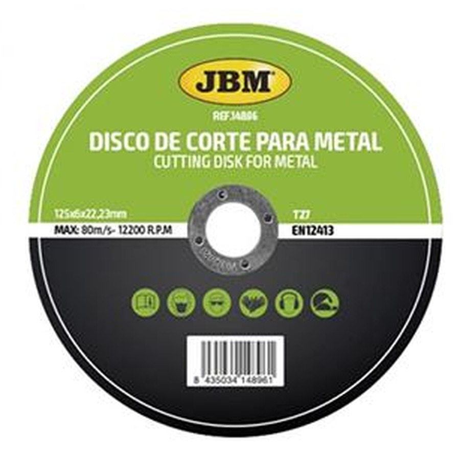 DISC DE TAIERE DEBITARE IN METAL 125 X 6 MM T27 JBM