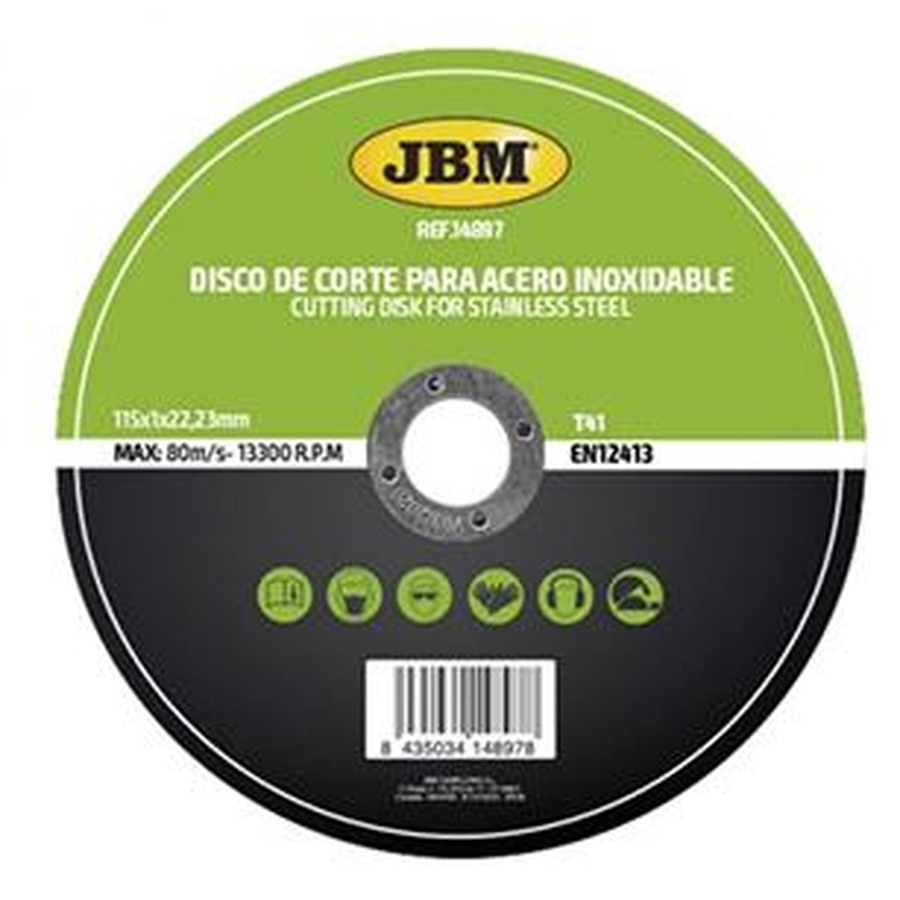 DISC DE TAIERE DEBITARE IN OTEL INOXIDABIL 115 X 1 MM T41 JBM