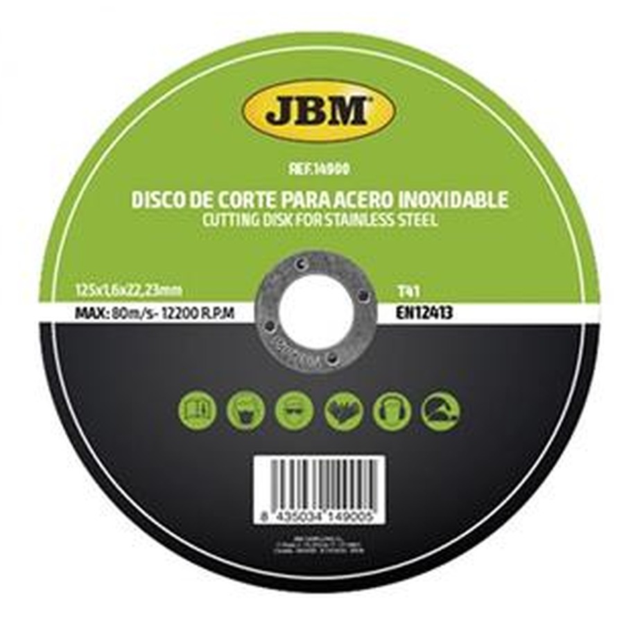 DISC DE TAIERE DEBITARE IN OTEL INOXIDABIL 125 X 1.6MM T41 JBM