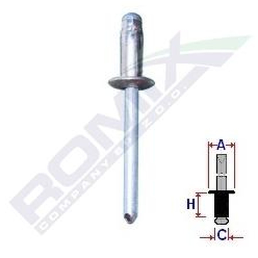 POPNIT ZINCAT FIAT RENAULT FORD 4.8MM SET 10 BUC