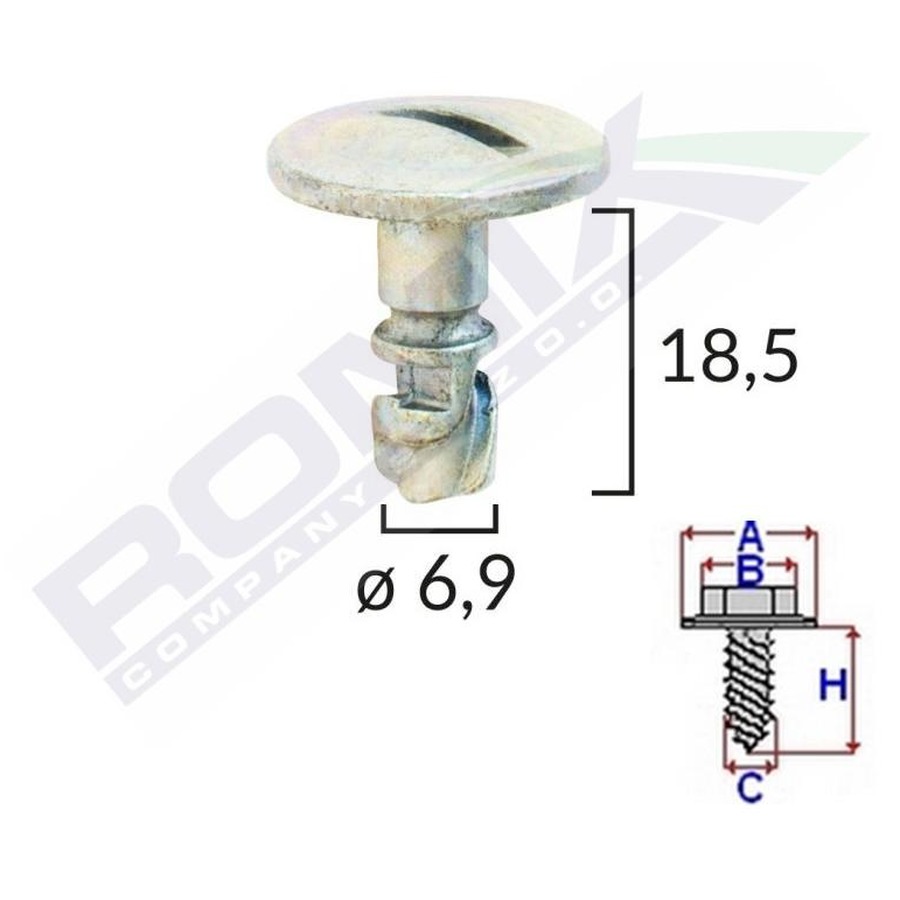 SURUB CAPAC MOTOR PENTRU VW/AUDI/SKODA 6.9X18.5MM - METALIC SET 5 BUC