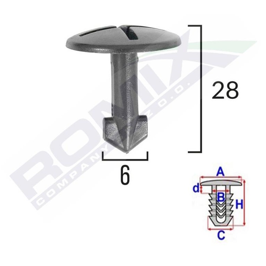 SURUB FIXARE ELEMENTE ROATA PENTRU AUDI/SEAT 8X28MM - NEGRU SET 5 BUC
