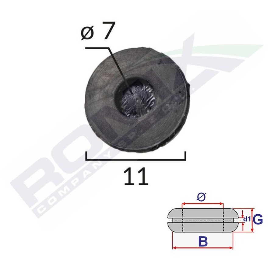 CAPAC CAUCIUC INCHIS UNIVERSAL DIAMETRU 7MM SET 10 BUC