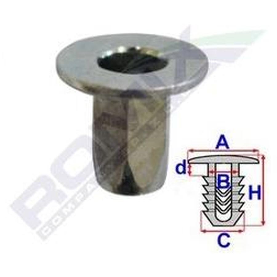 PIULITA PENTRU NUTURI PENTRU FIAT, UNIVERSAL 8.8X15.8MM SET 10BUC